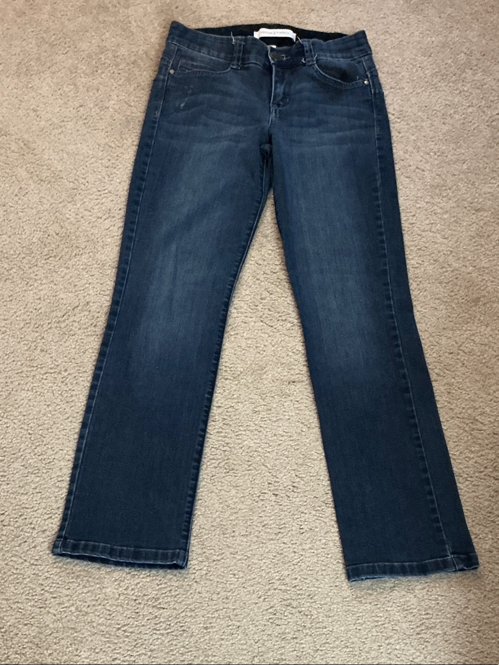 Vintage America Dark Blue Straight Leg Jeans